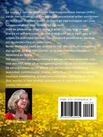 Achterkant van HSP - hulp bij overprikkeling en stress