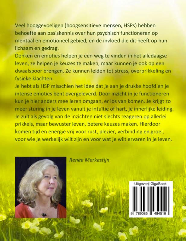 Achterkant van HSP - hulp bij denken en emoties