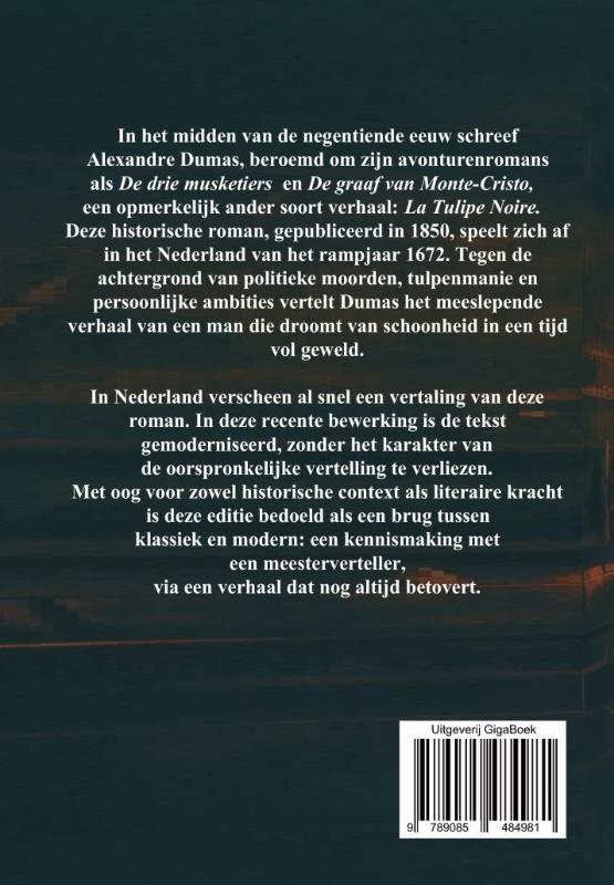 Achterkant van De zwarte tulp GLB