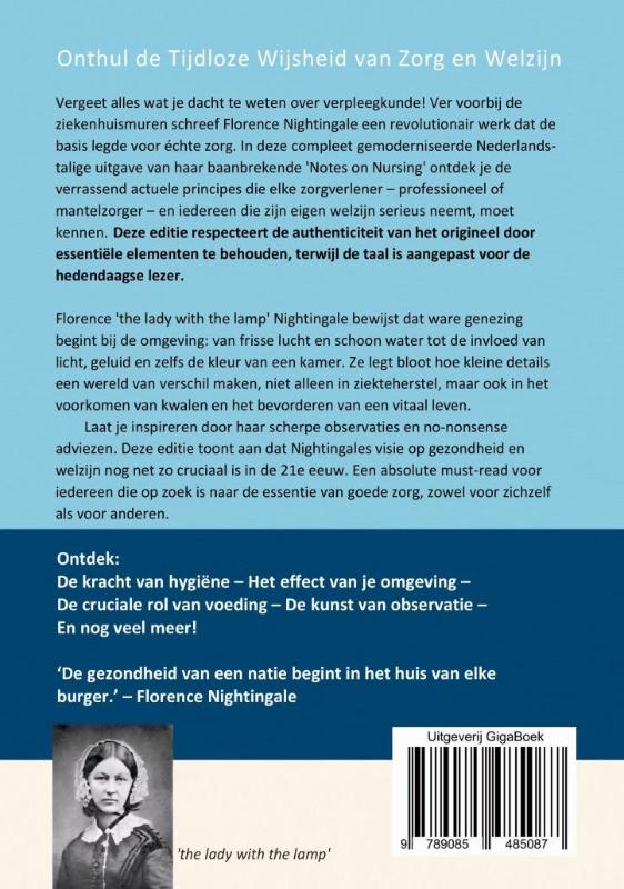 Achterkant van Notes on Nursing