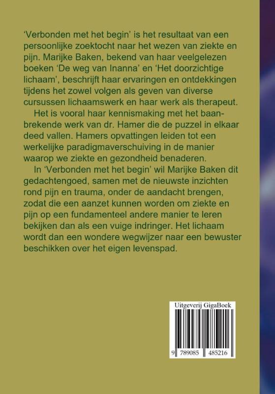 Achterkant van Verbonden met het begin