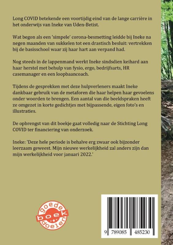 Achterkant van Long COVID gedichten doe boekje