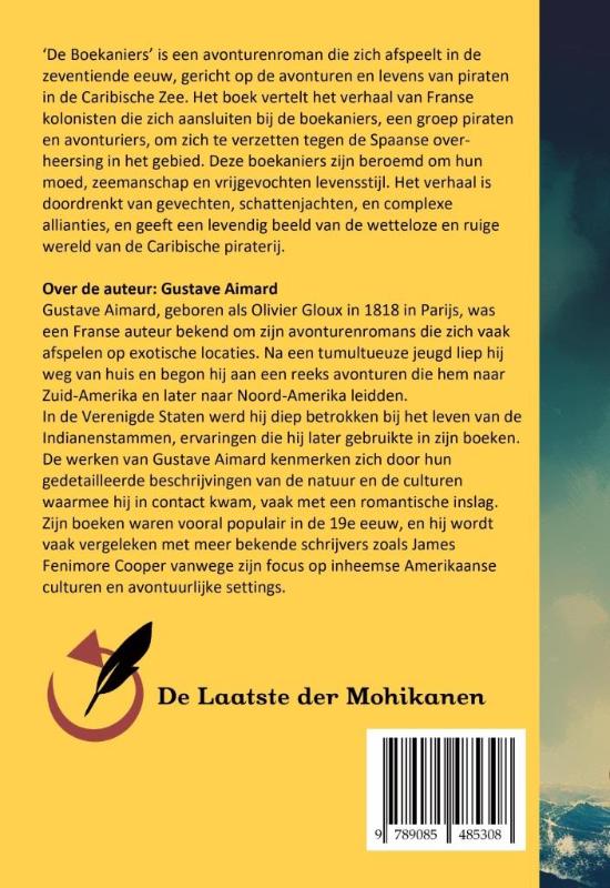 Achterkant van De boekaniers