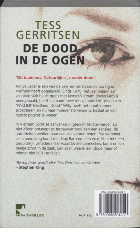 Achterkant van De dood in de ogen