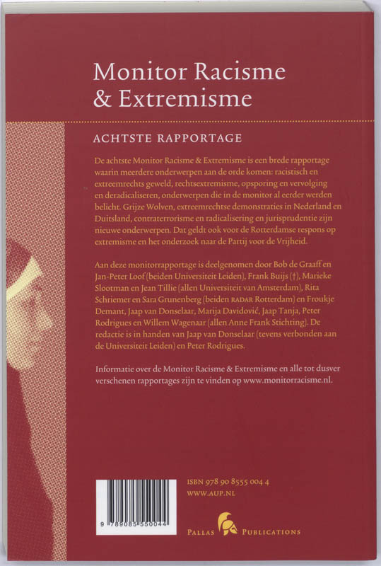 Achterkant van Monitor Racisme & Extremisme
