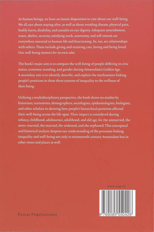 Achterkant van Well-Being in Amsterdam's Golden Age