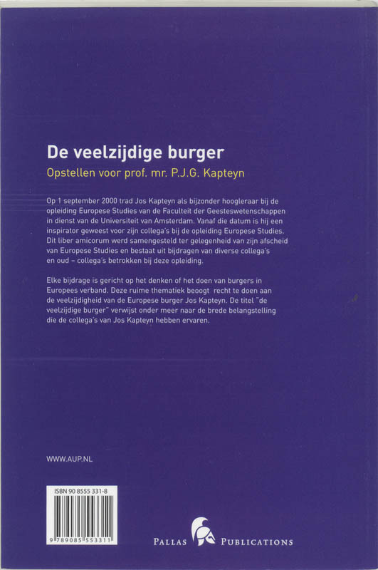 Achterkant van De veelzijdige burger