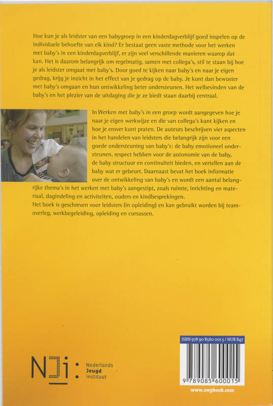 Achterkant van Werken met baby's in een groep
