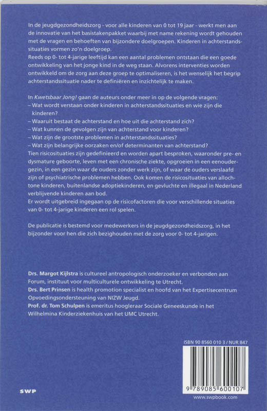Achterkant van Kwetsbaar jong!