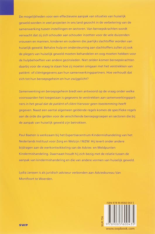 Achterkant van Samenwerking en beroepsgeheim