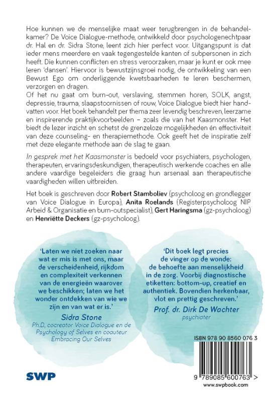 Achterkant van In gesprek met het Kaasmonster