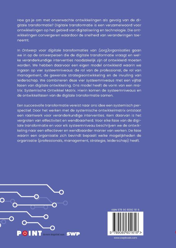 Achterkant van Ontwerp voor digitale transformaties van (zorg)organisaties