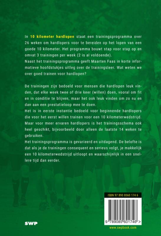 Achterkant van 10 kilometer hardlopen