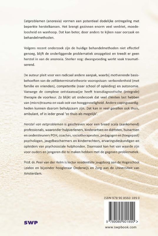 Achterkant van Herstel van eetproblemen (anorexia)