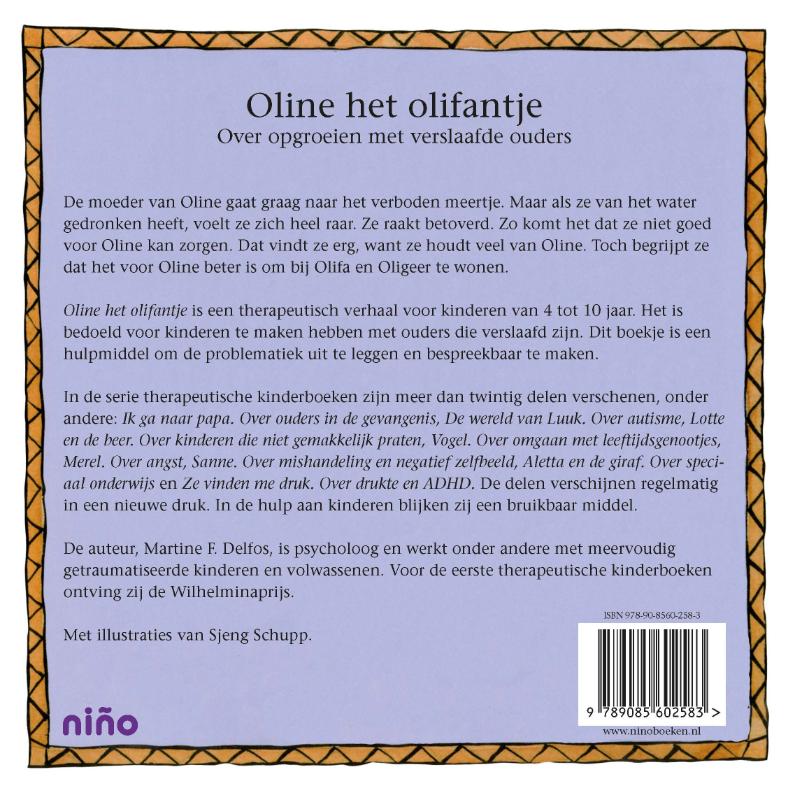 Achterkant van Oline het olifantje