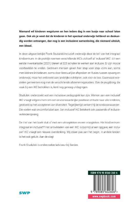 Achterkant van Het Kindcentrum: integraal en inclusief?!