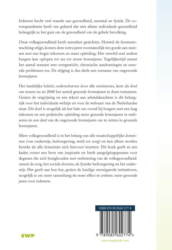 Achterkant van Meer gezonde jaren voor iedereen