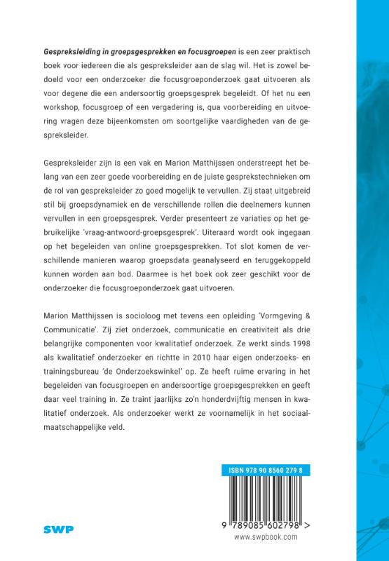 Achterkant van Gespreksleiding in groepsgesprekken en focusgroepen