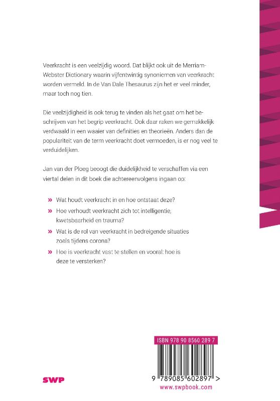 Achterkant van Veerkracht, een rekbaar begrip