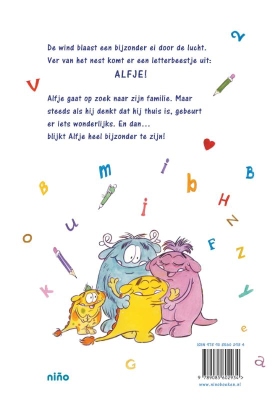 Achterkant van Alfje, het Letterbeest