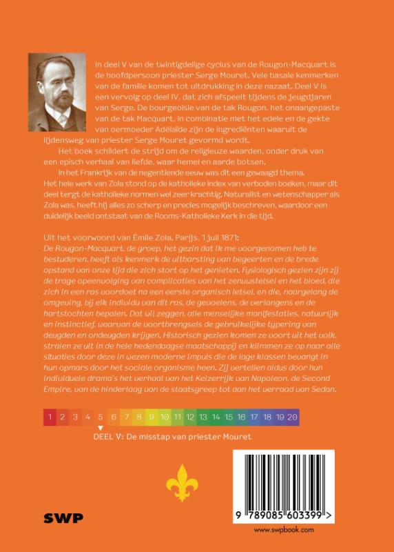 Achterkant van De misstap van priester Mouret