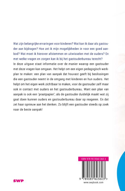 Achterkant van Werken met een persoonlijk pedagogisch plan in de gastouderopvang