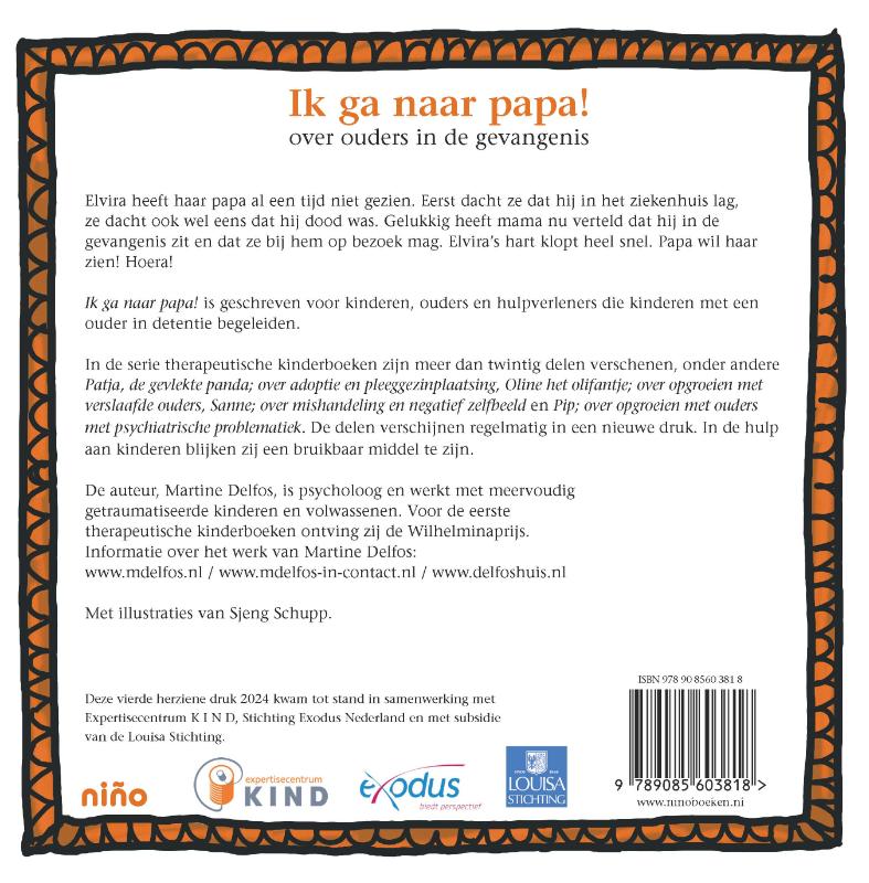 Achterkant van Ik ga naar papa