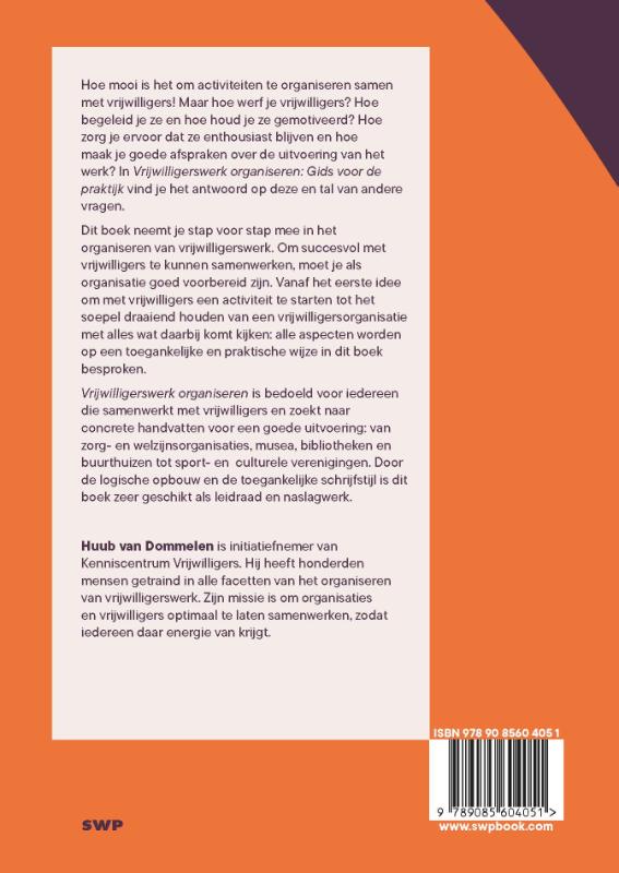 Achterkant van Vrijwilligerswerk organiseren