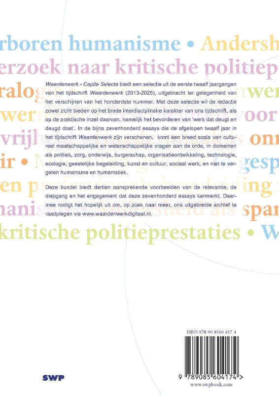 Achterkant van Waardenwerk - Capita Selecta