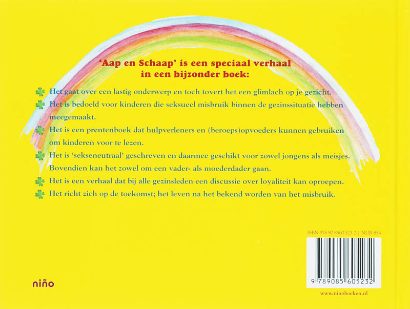 Achterkant van Aap en schaap