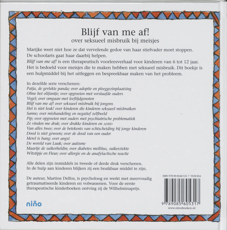 Achterkant van Blijf van me af! meisjes