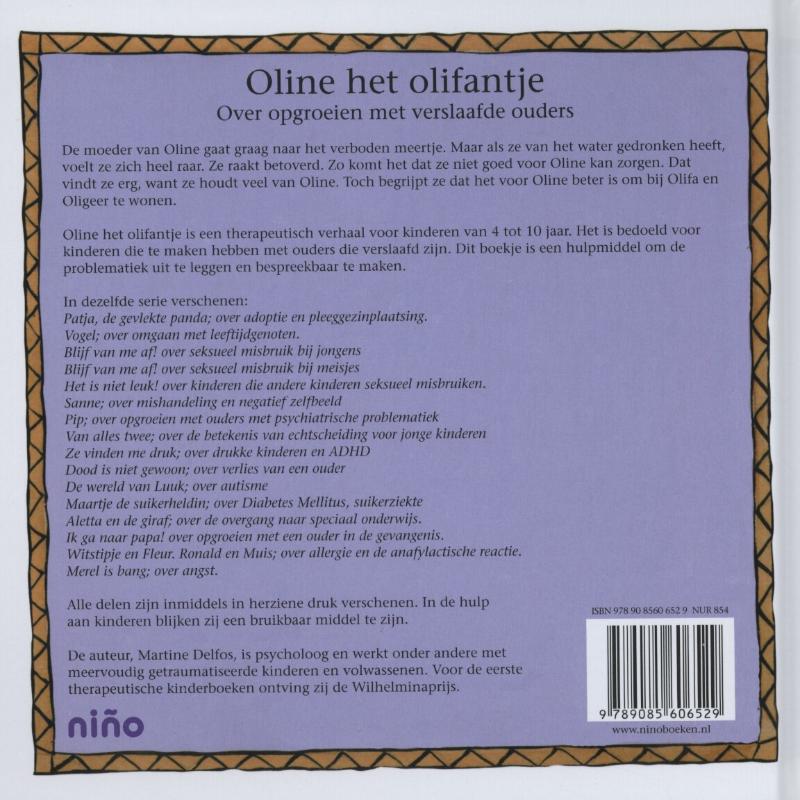 Achterkant van Oline het olifantje