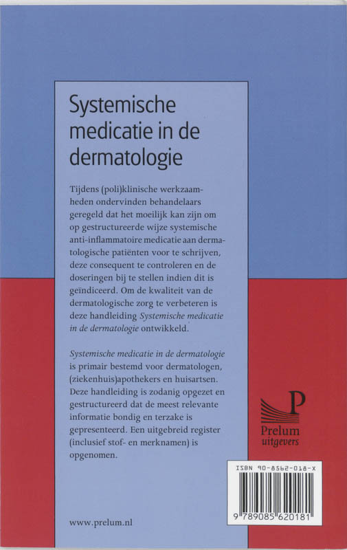Achterkant van Systemische medicatie in de dermatologie