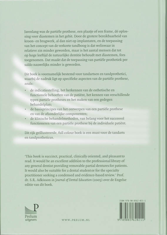 Achterkant van De partiële prothese in theorie en praktijk