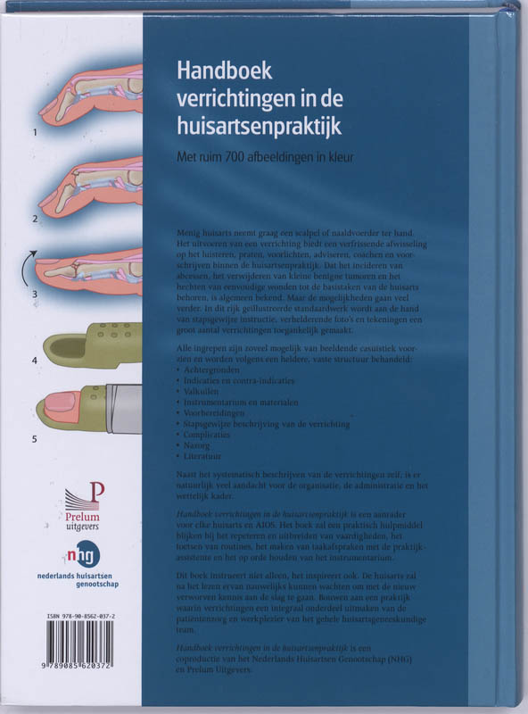 Achterkant van Handboek verrichtingen in de huisartsenpraktijk