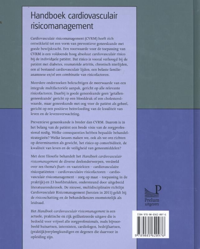 Achterkant van Handboek cardiovasculair risicomanagement