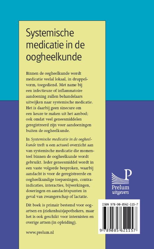 Achterkant van Systemische medicatie in de oogheelkunde