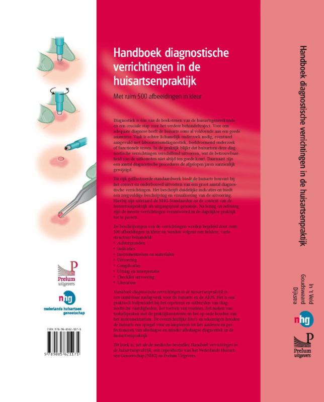 Achterkant van Handboek diagnostische verrichtingen in de huisartsenpraktijk