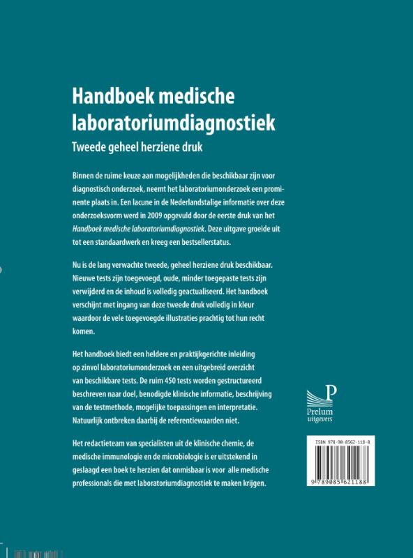 Achterkant van Handboek medische laboratoriumdiagnostiek