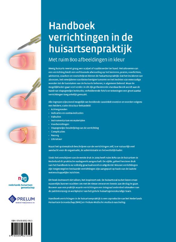 Achterkant van Handboek verrichtingen in de huisartsenpraktijk