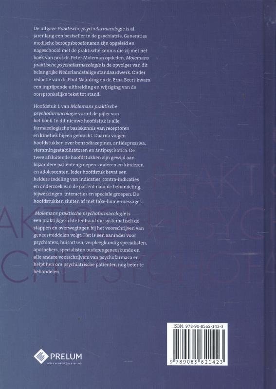 Achterkant van Molemans praktische psychofarmacologie