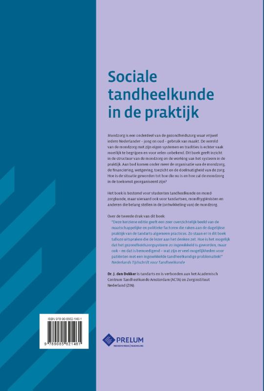 Achterkant van Sociale tandheelkunde in de praktijk