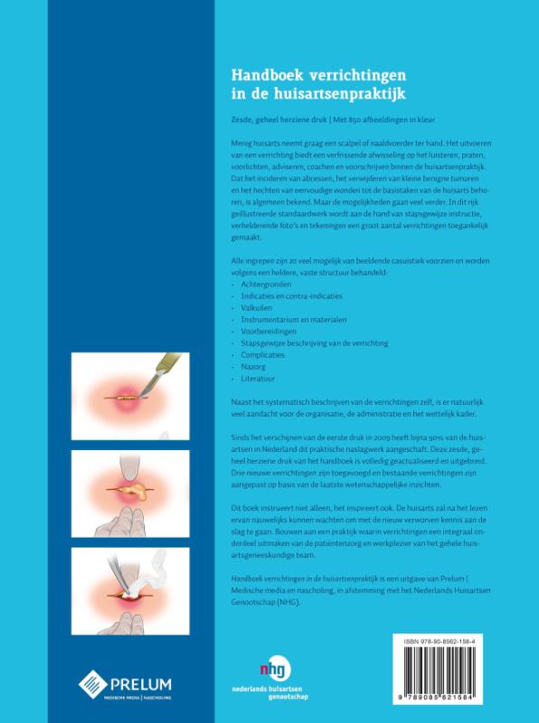 Achterkant van Handboek verrichtingen in de huisartsenpraktijk