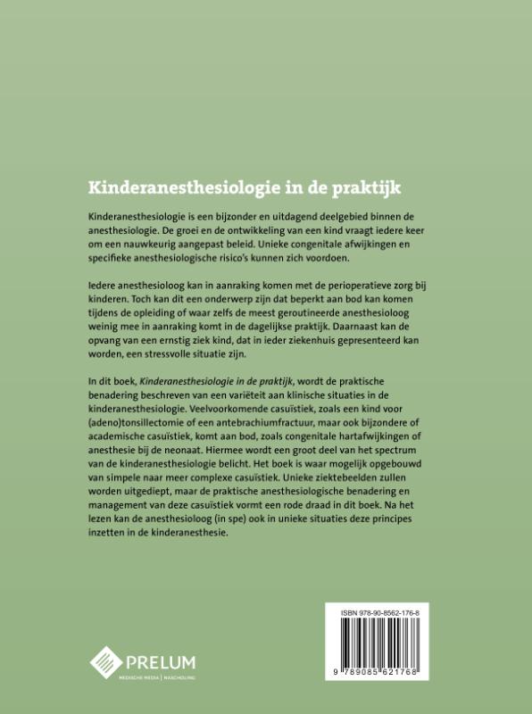 Achterkant van Kinderanesthesiologie in de praktijk