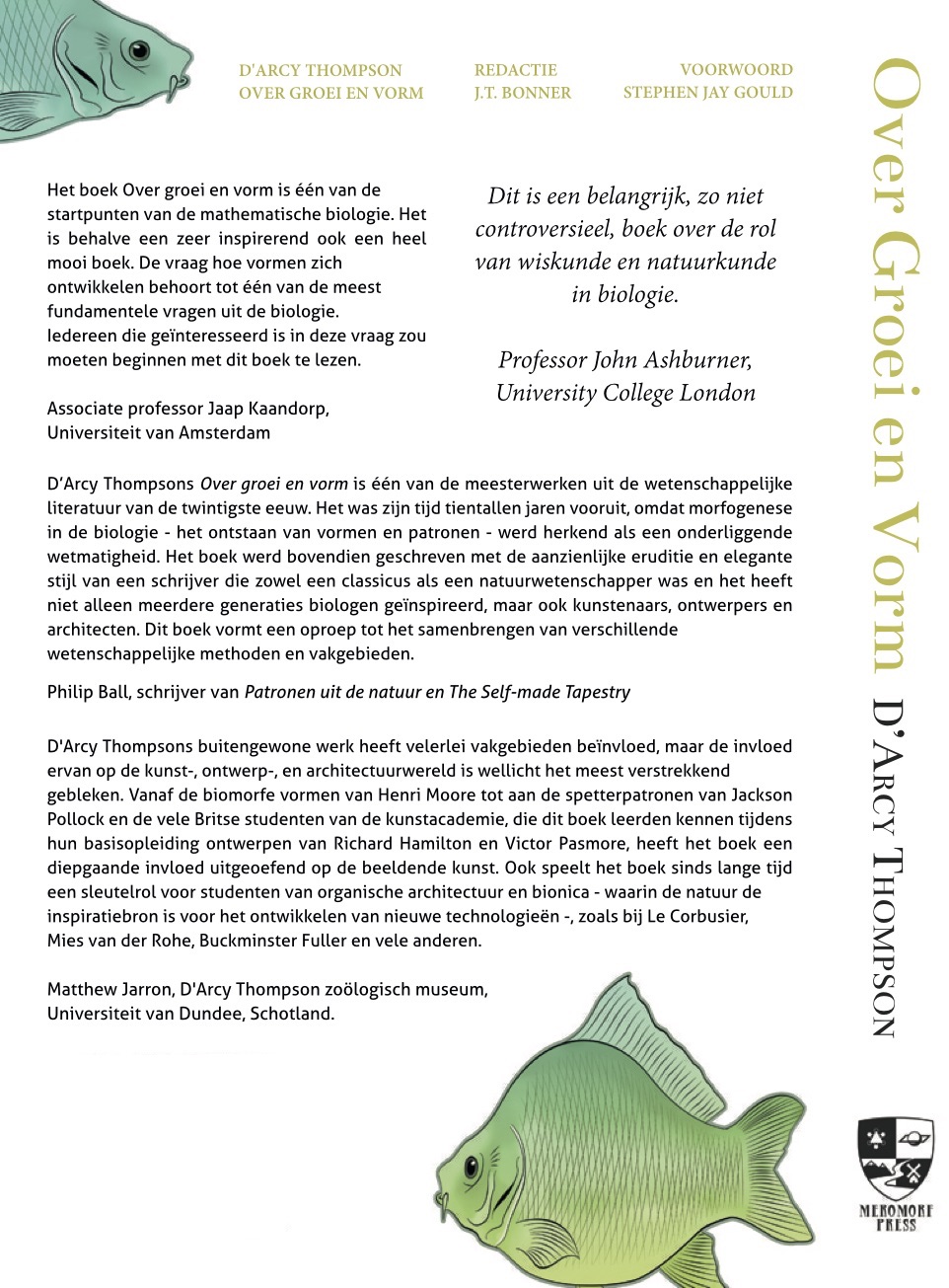 Achterkant van Over groei en vorm