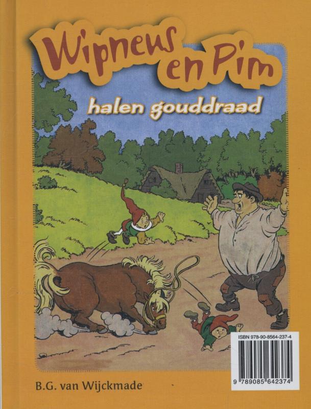 Achterkant van Wipneus, Pim en de blauwe Jorel ; Wipneus en Pim halen gouddraad