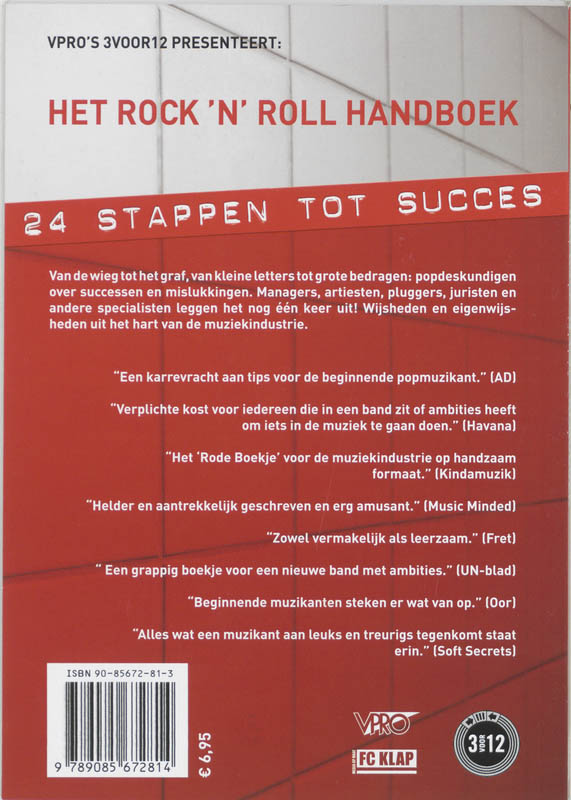 Achterkant van Rock 'N' Roll Handboek