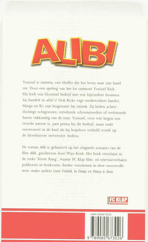 Achterkant van Alibi