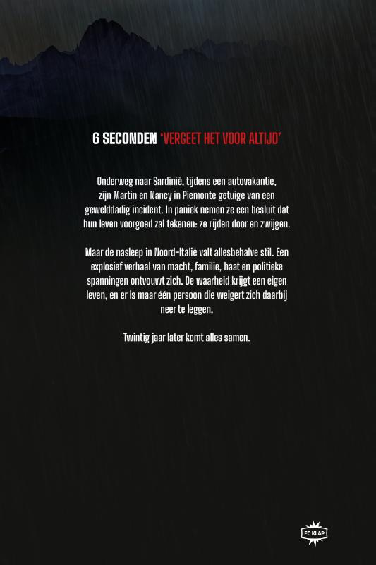 Achterkant van 6 seconden