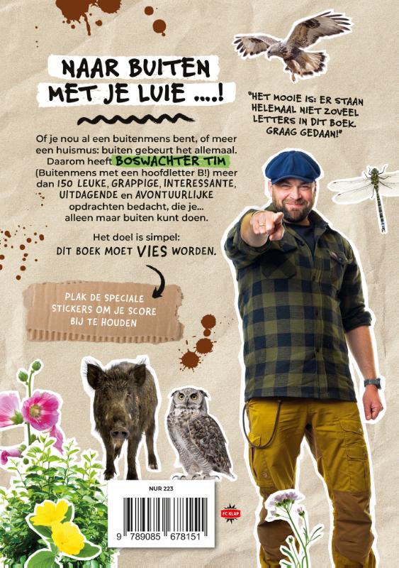 Achterkant van Naar buiten met Boswachter Tim